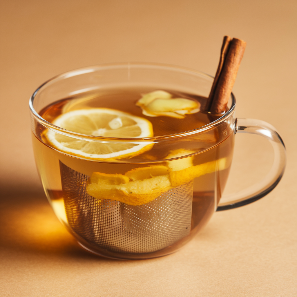 A comforting tea infused with the subtle spice of a cinnamon stick for added warmth and depth of flavor