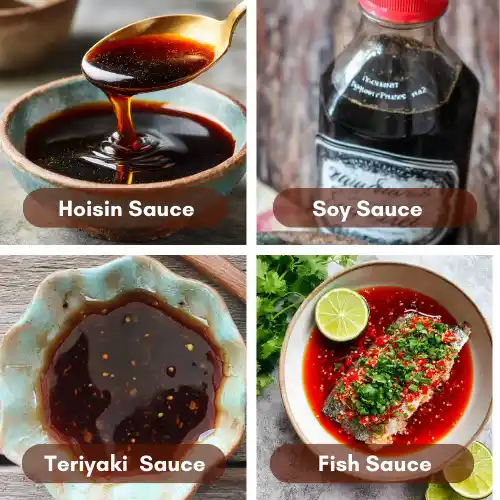 Infographic showing best oyster sauce substitutes