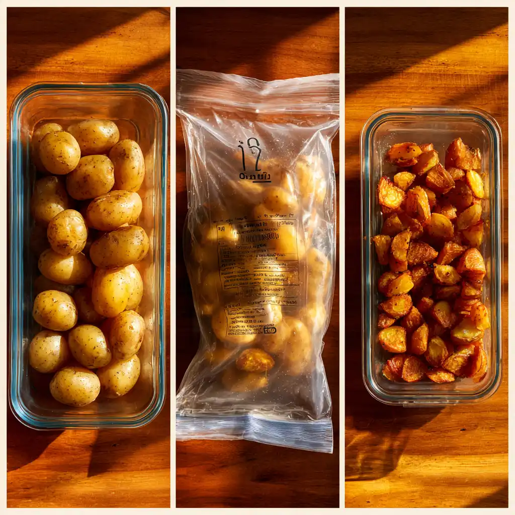 Storage options for crock pot potatoes – fridge, freezer, reheated crispy