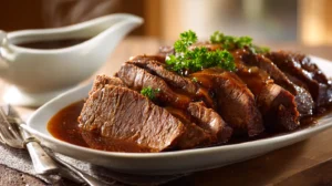 frozen roast in instant pot tender pot roast with gravy and herbs