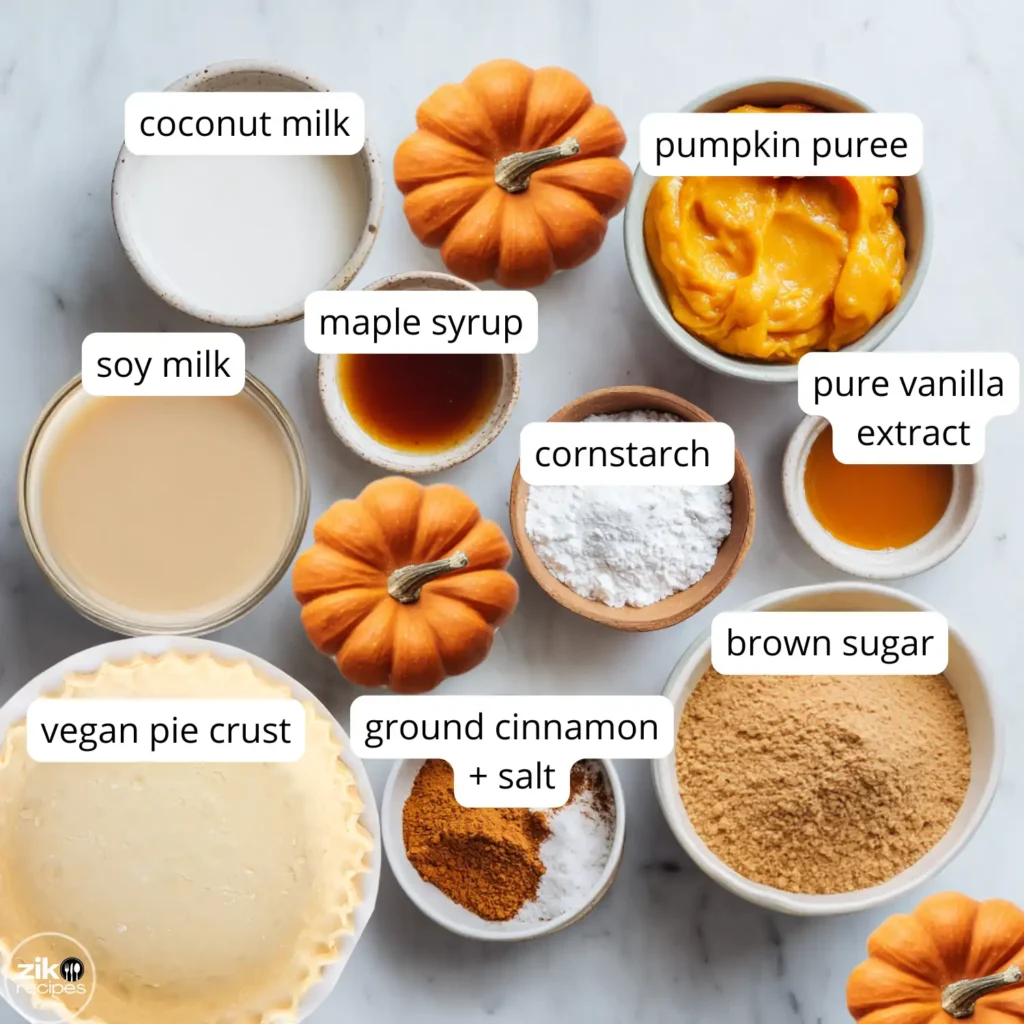 All Ingredients arranged in labeled bowls.