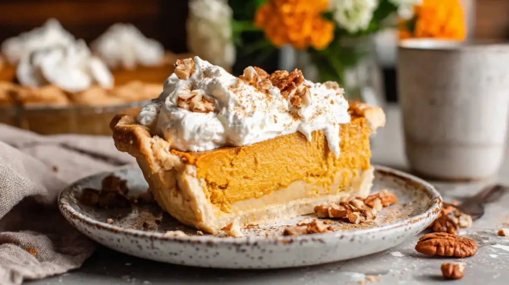 Silky slice with coconut whipped cream