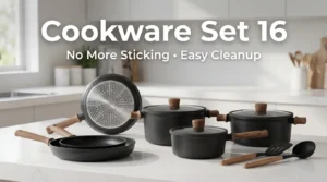Cookware Set 16-Piece – No More Sticking, No More Stress