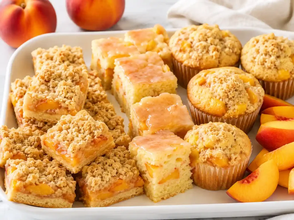Peach Cakes and Bars Tray